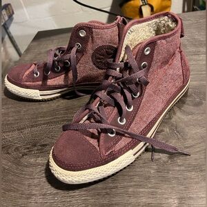 Converse Burgundy High-Top Sneakers